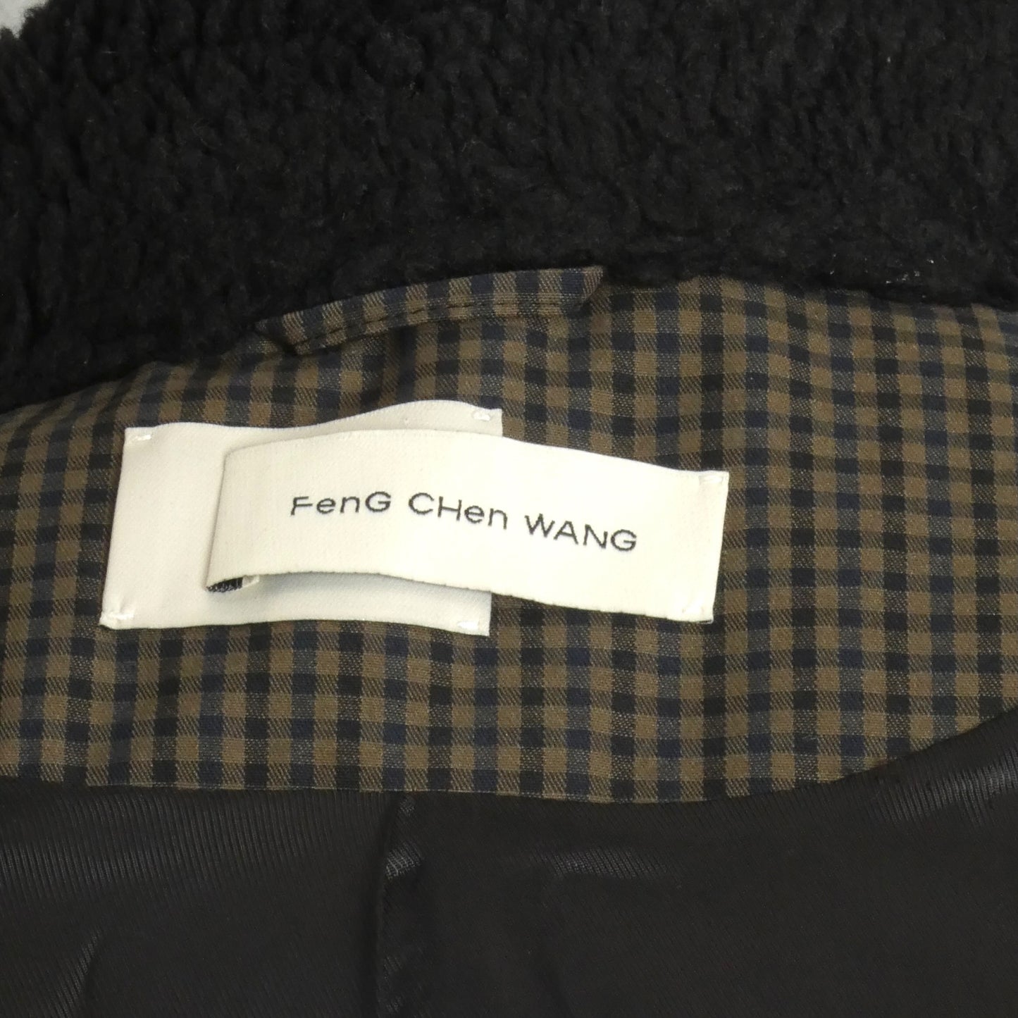 FENG CHEN WANG- 2022 Black Faux Fur Charm Vest, Size XL