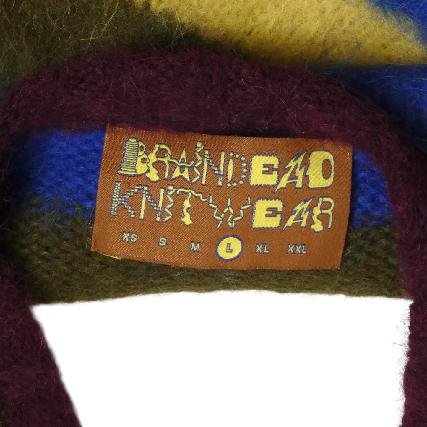 BRAIN DEAD- Multi Color Alpaca Sweater, Size Large