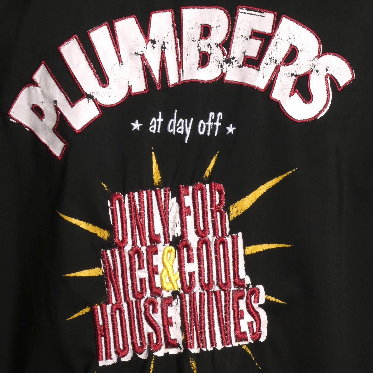 MOSCHINO JEANS- 1990s Black Cotton "Plumbers" Shirt, Size XL