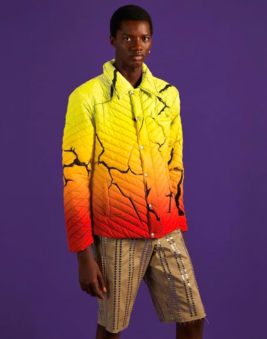 GUCCI VAULT X HOUSE OF ERRORS- 2023 Cracked Glass Jacket, Size XL