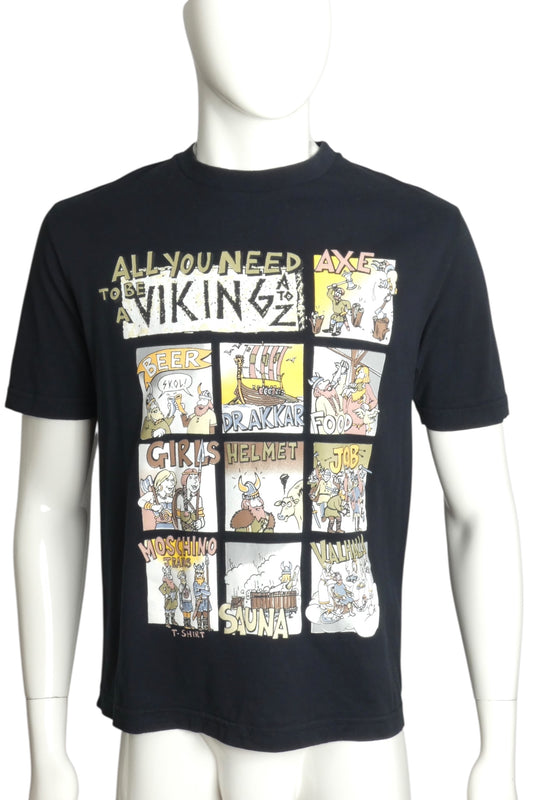 MOSCHINO JEANS-  "All You Need to be a Viking"T-shirt, Size Large
