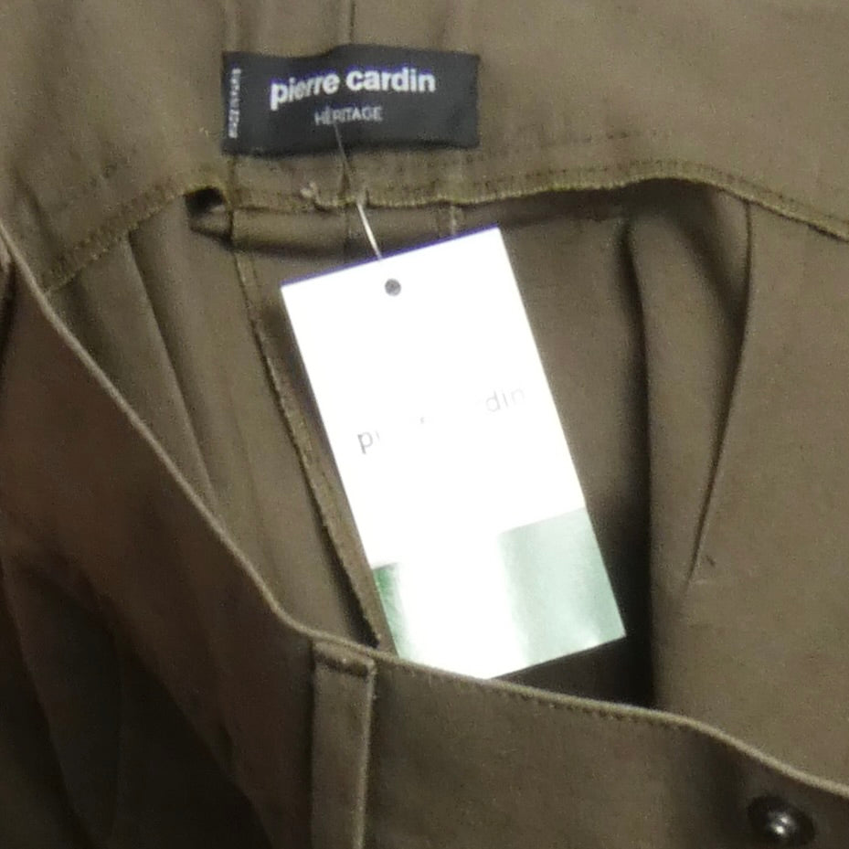 PIERRE CARDIN- 1999 Olive Cotton Twill Trousers, Waist 30