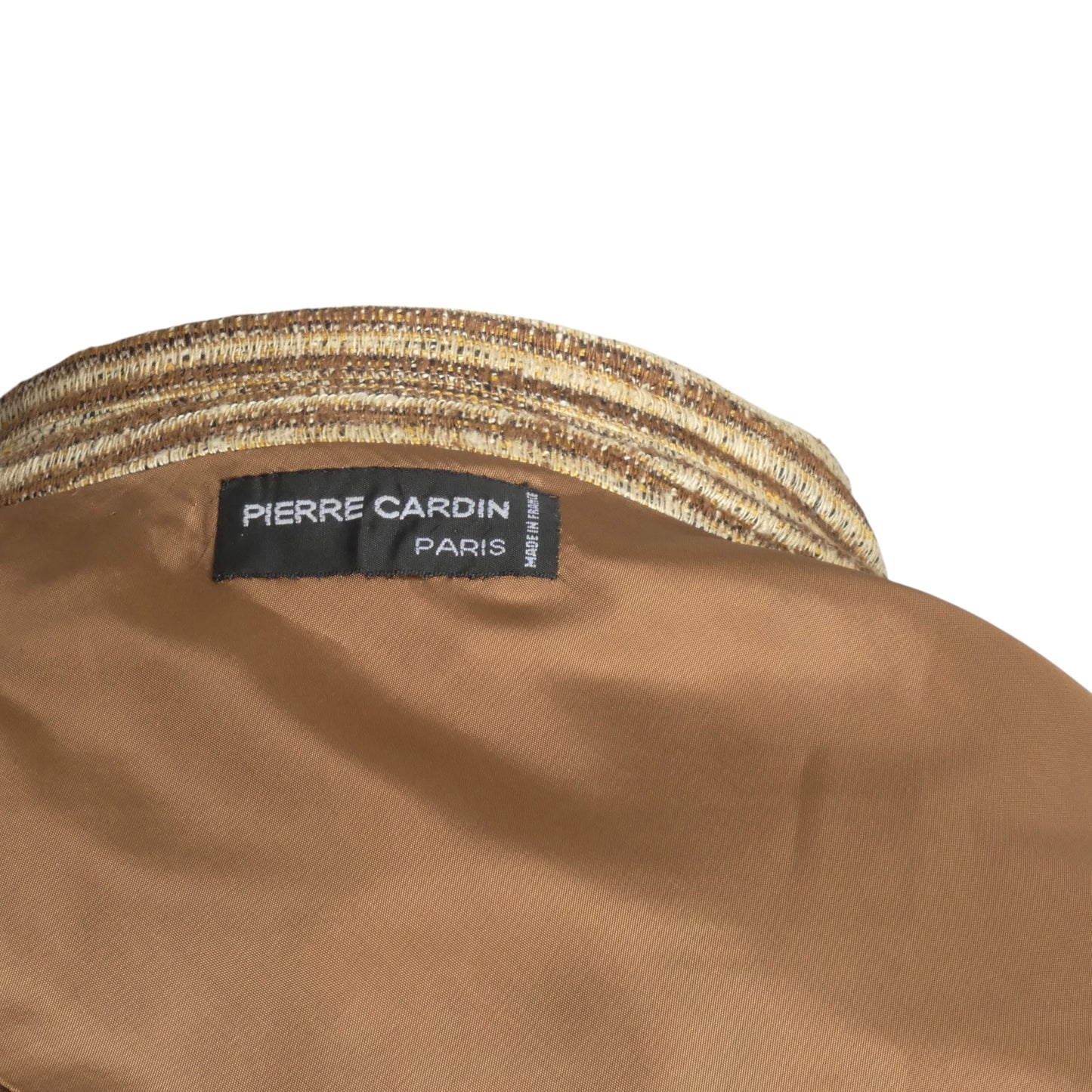 PIERRE CARDIN- 1980s Raw Silk Stripe Blazer, Size-Large