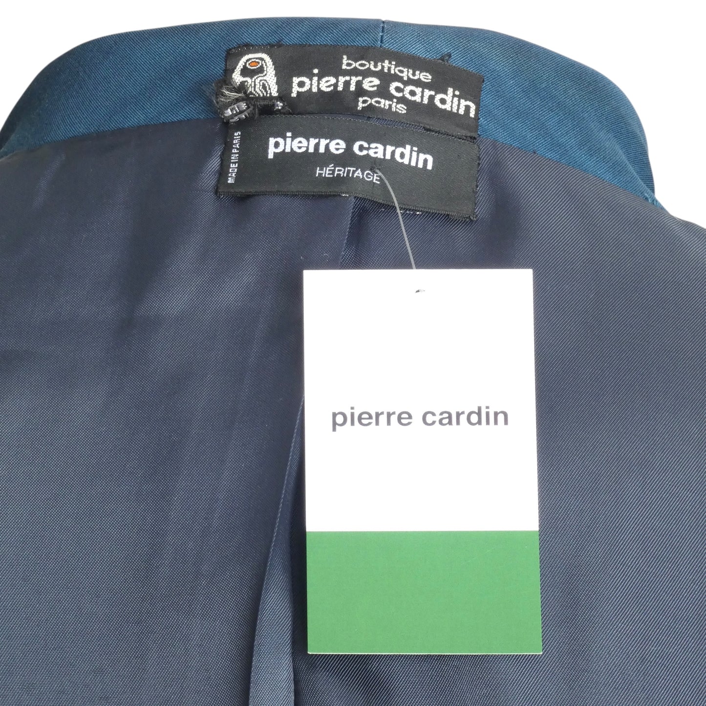 PIERRE CARDIN- 1980s Teal Shantung Blazer, Size-Large