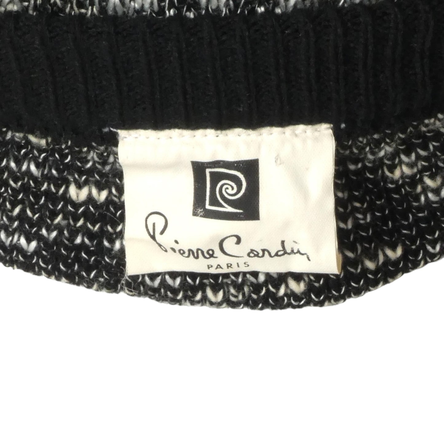 PIERRE CARDIN - 1980s Acrylic & Leather Sweater, Size Large