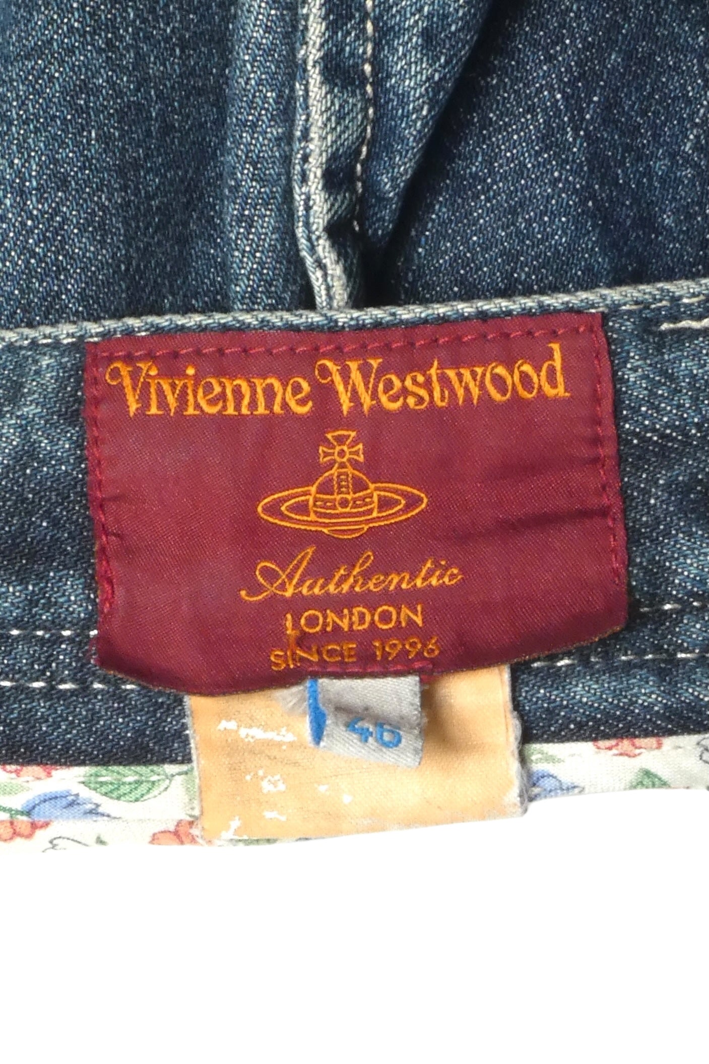 VIVIENNE WESTWOOD- Button-Fly Distressed Denim Jeans, Waist-34"