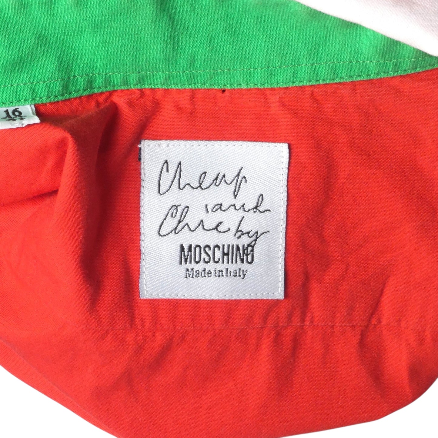 MOSCHINO CHEAP & CHIC- 1990s L/S Watermelon Shirt, Size Large