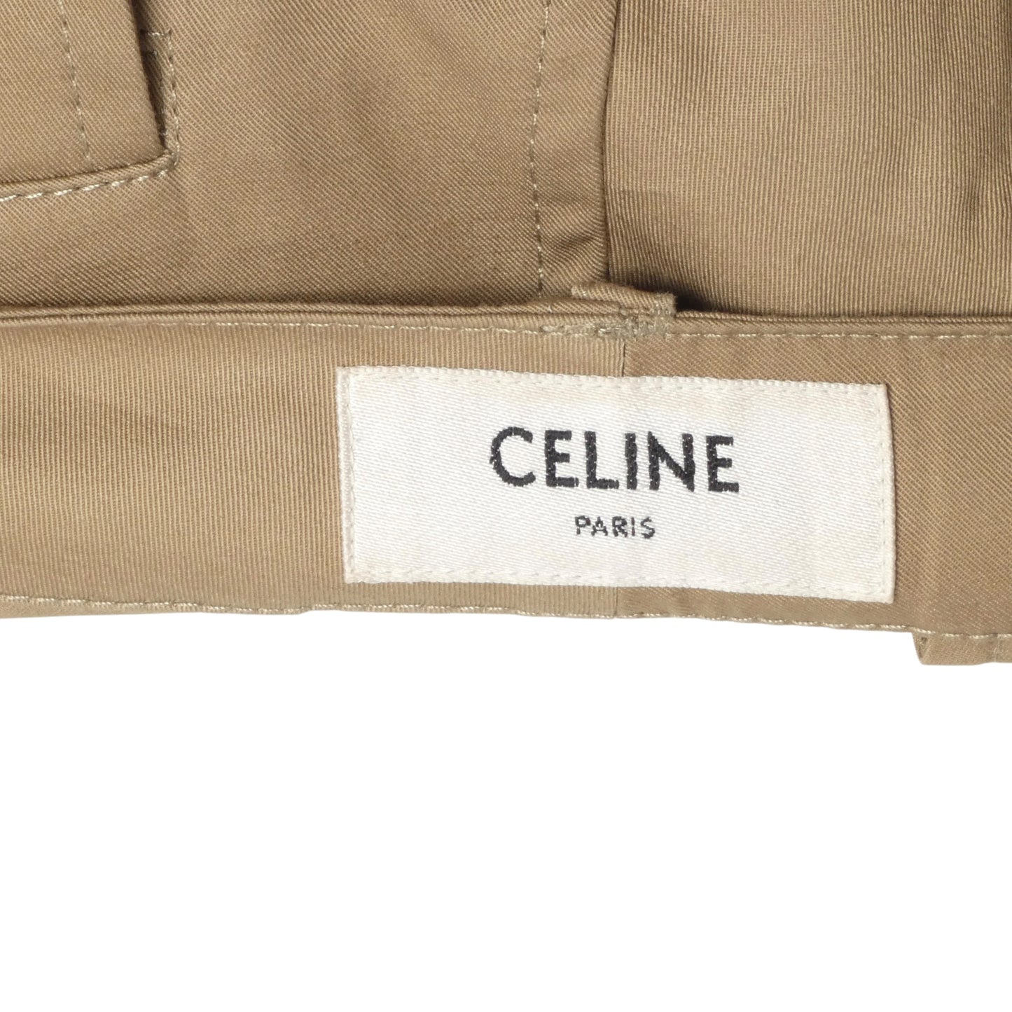 CELINE- Khaki Cotton Cargo Shorts, Waist-32