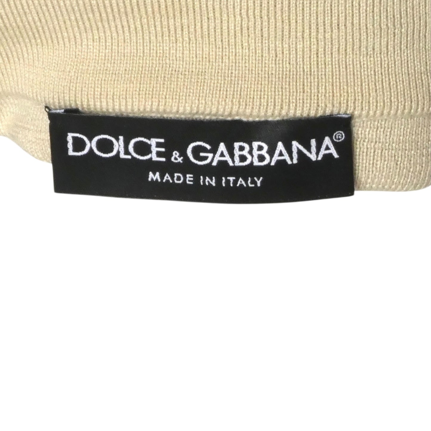 DOLCE & GABBANA- Wool Knit S/S Sweater Shirt, Size Medium
