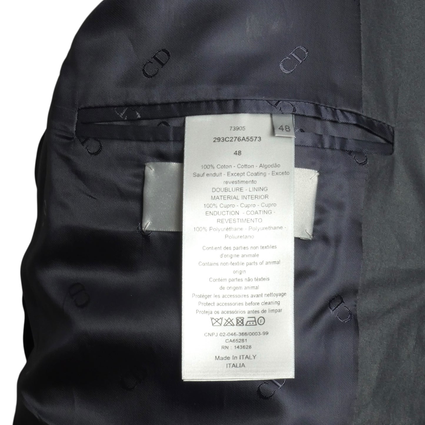 DIOR- Navy Cotton Workwear Jacket, Size Medium