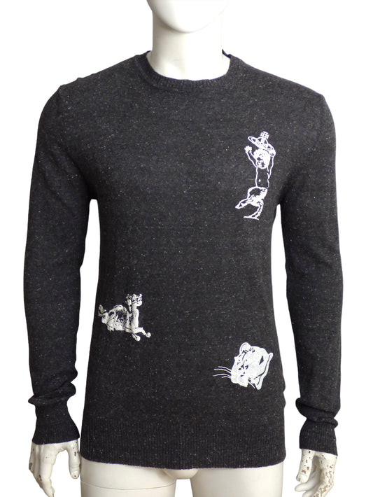 VIVIENNE WESTWOOD- NWT Gray Cotton Chimera Sweater, Size Medium