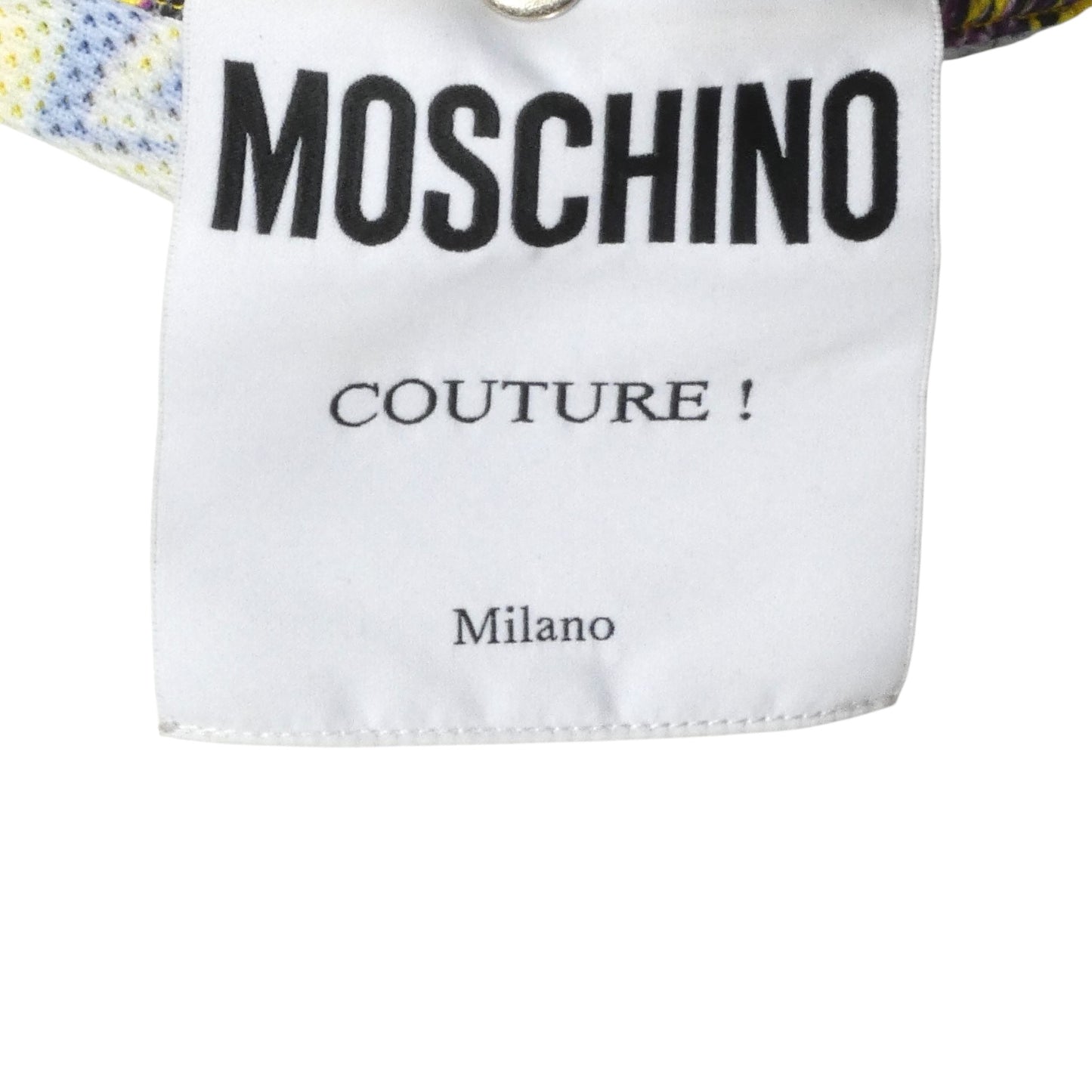 MOSCHINO COUTURE- Logo Print Mesh T-Shirt, Size Large