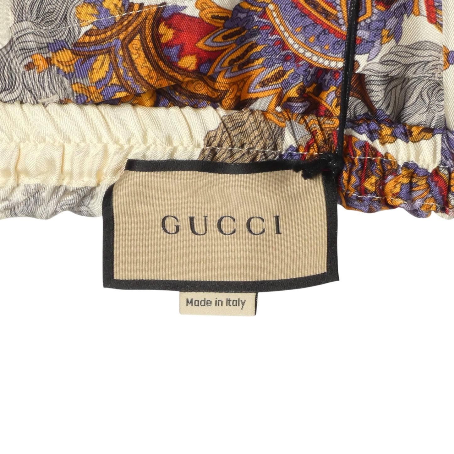 GUCCI- NWT 2023 Printed Silk Twil Loungs Shorts, Multiple Sizes Available