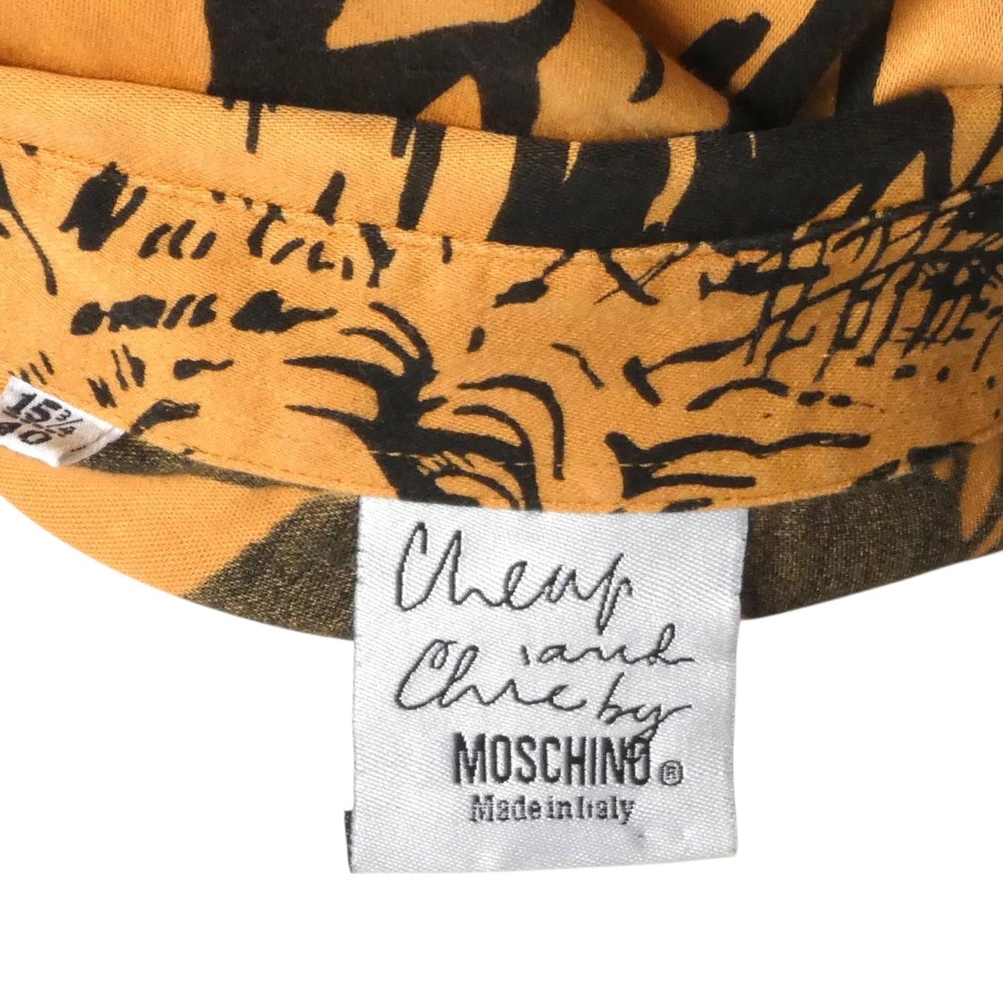 MOSCHINO CHEAP & CHIC- 1990s L/S Graphic Print Cotton Shirt, Size Large