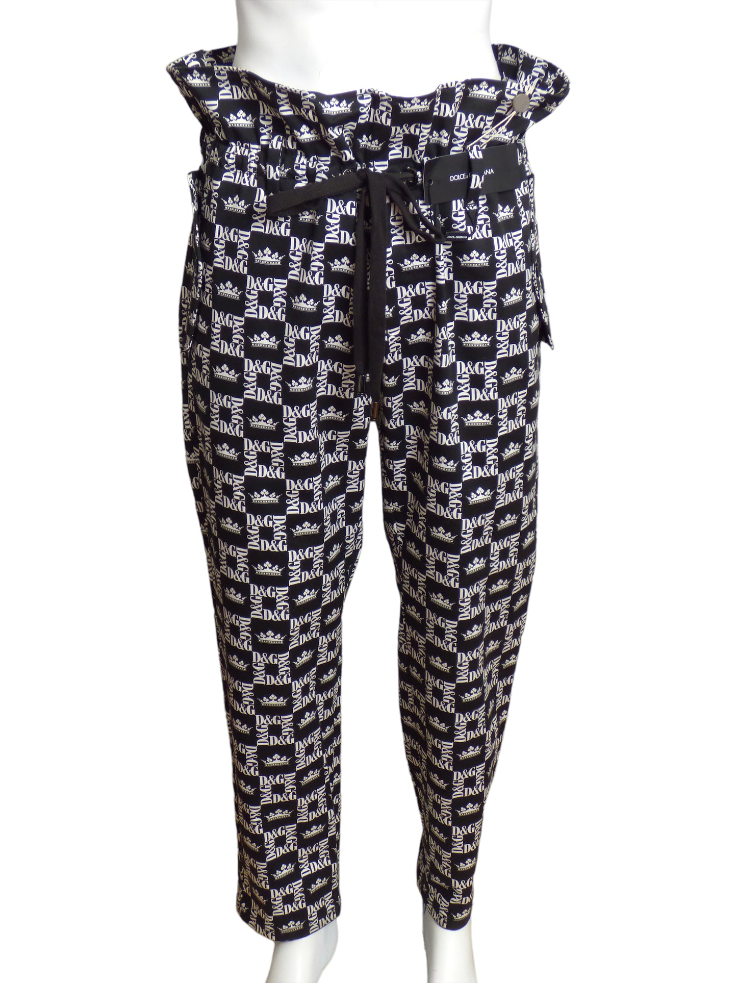 DOLCE & GABBANA- NWT Cotton Print Jogging Pants, Size Small