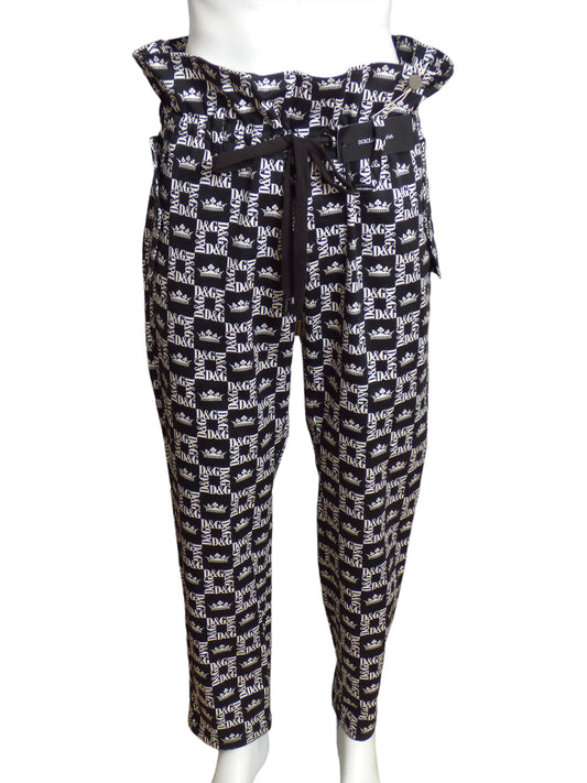 DOLCE & GABBANA- NWT Cotton Print Jogging Pants, Size Small