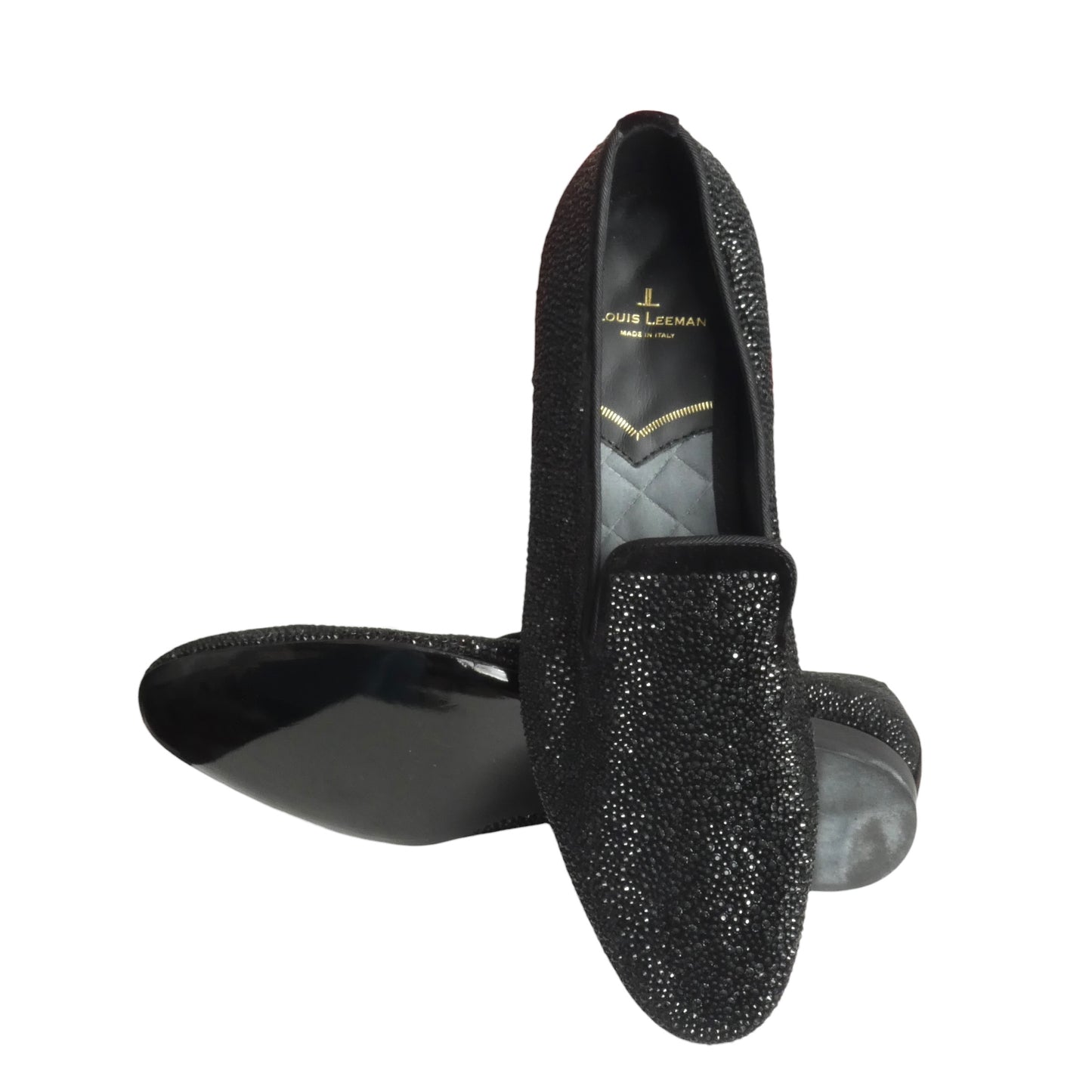 Crystal & Velvet Slippers, Size 13
