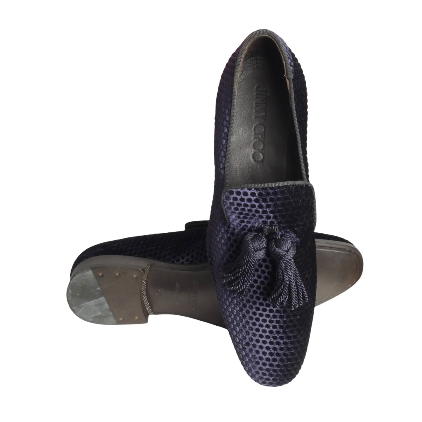Velvet Brocade Slippers, Size 12