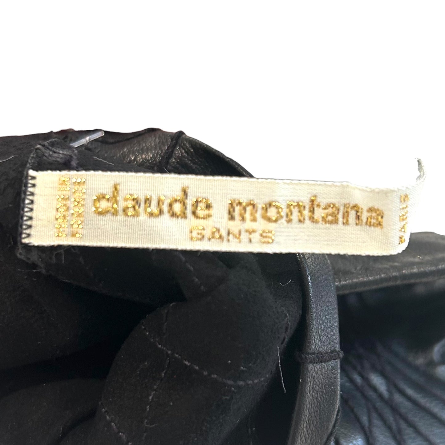 1990s NWOT Embroidered Leather Gloves, Size 8 3/4