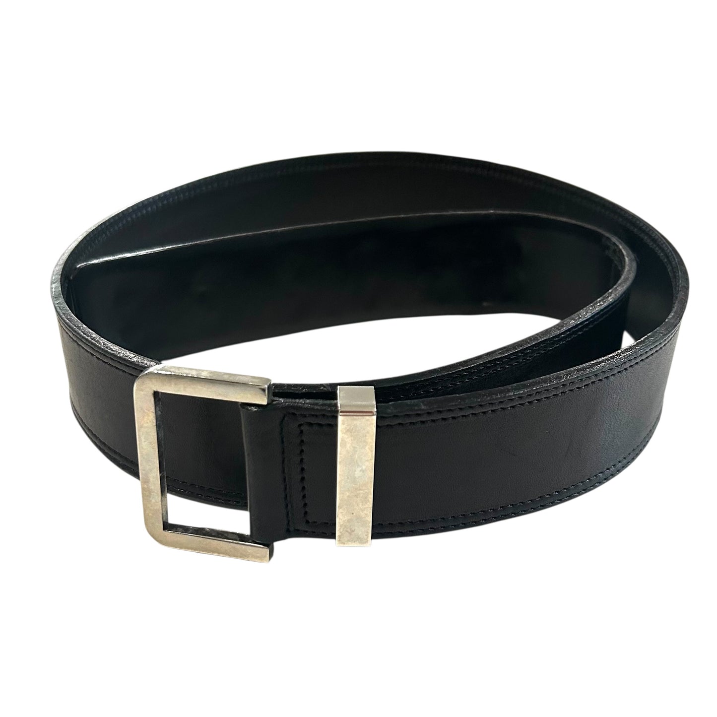 1990s Leather Hook Belt, Waist 35