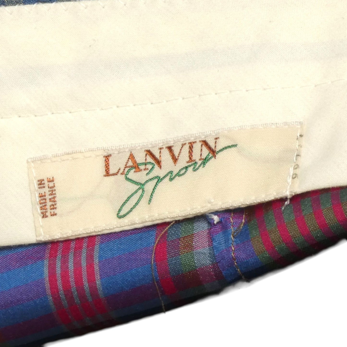1980s Plaid Pants & Cummerbund, W-32"