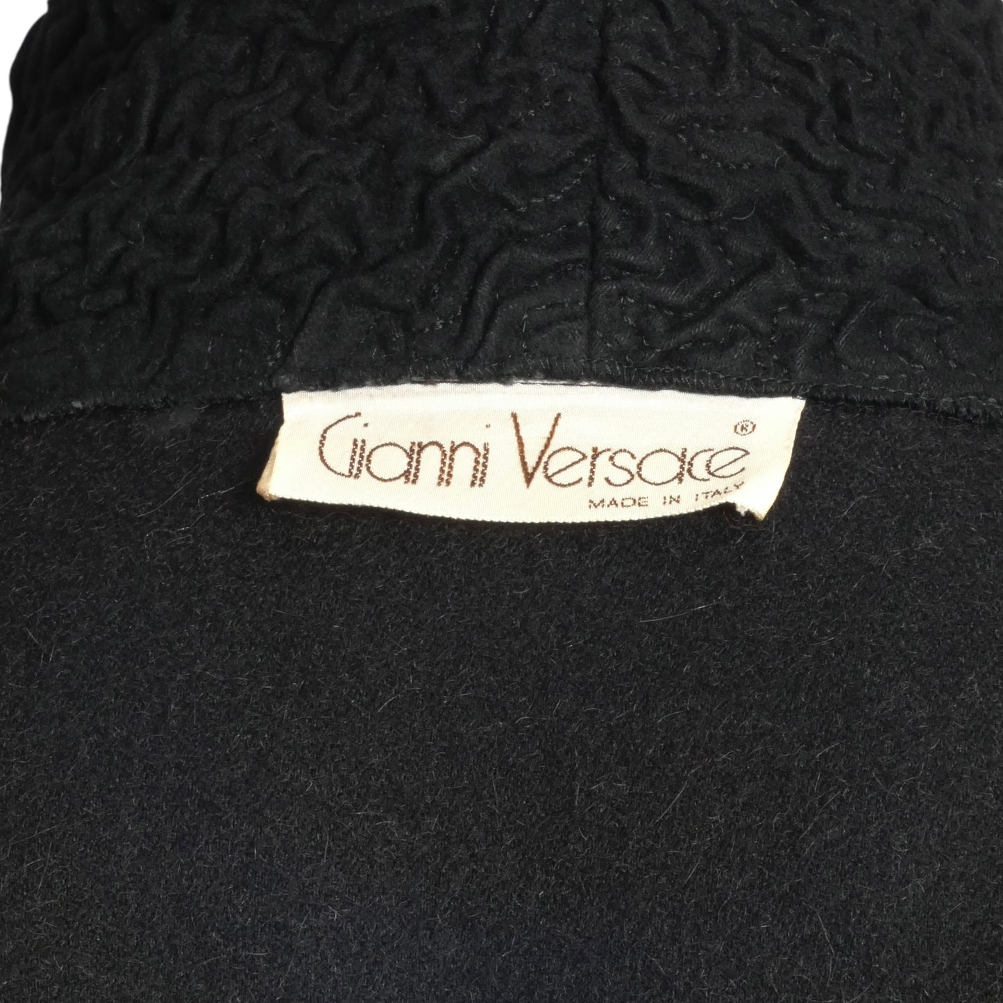 1980s Texture Wool Over Coat, Size Medium