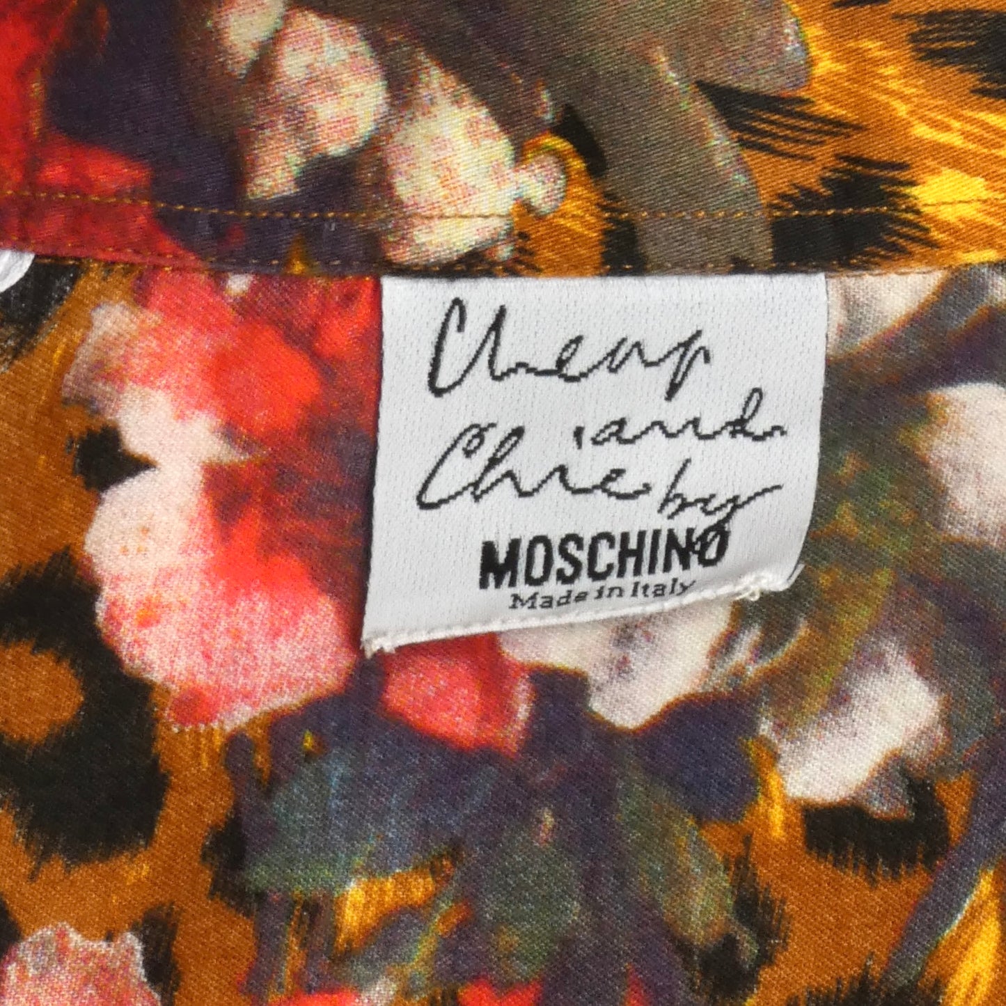 1990s Animal Print Shirt, Size Medium