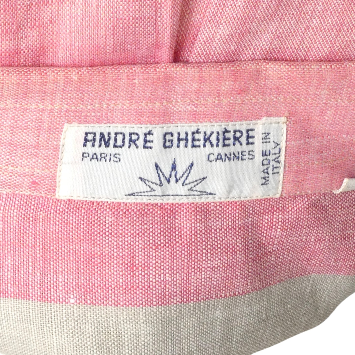 1980s Striped Linen Shirt, Size Large
