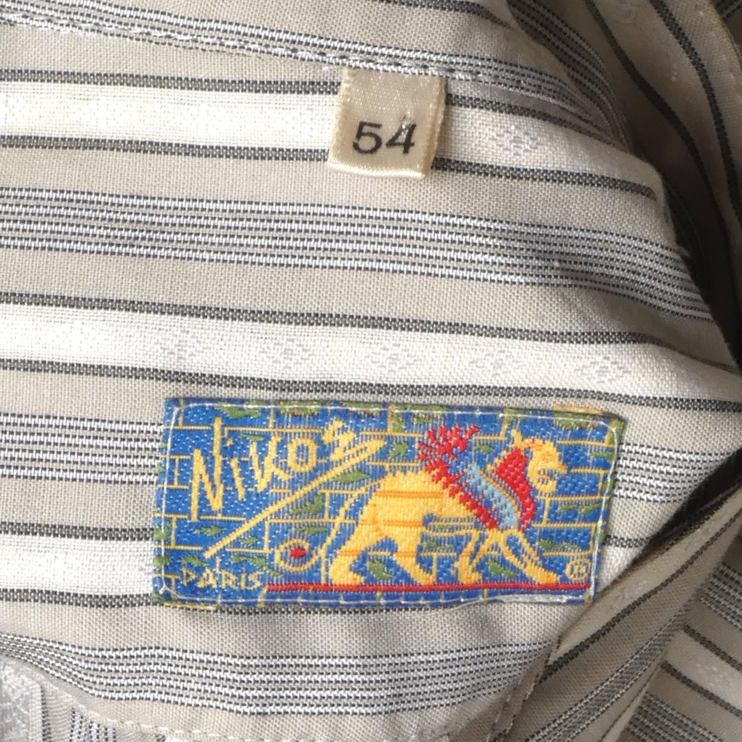 1980s Striped Cotton Shirt, Size Large
