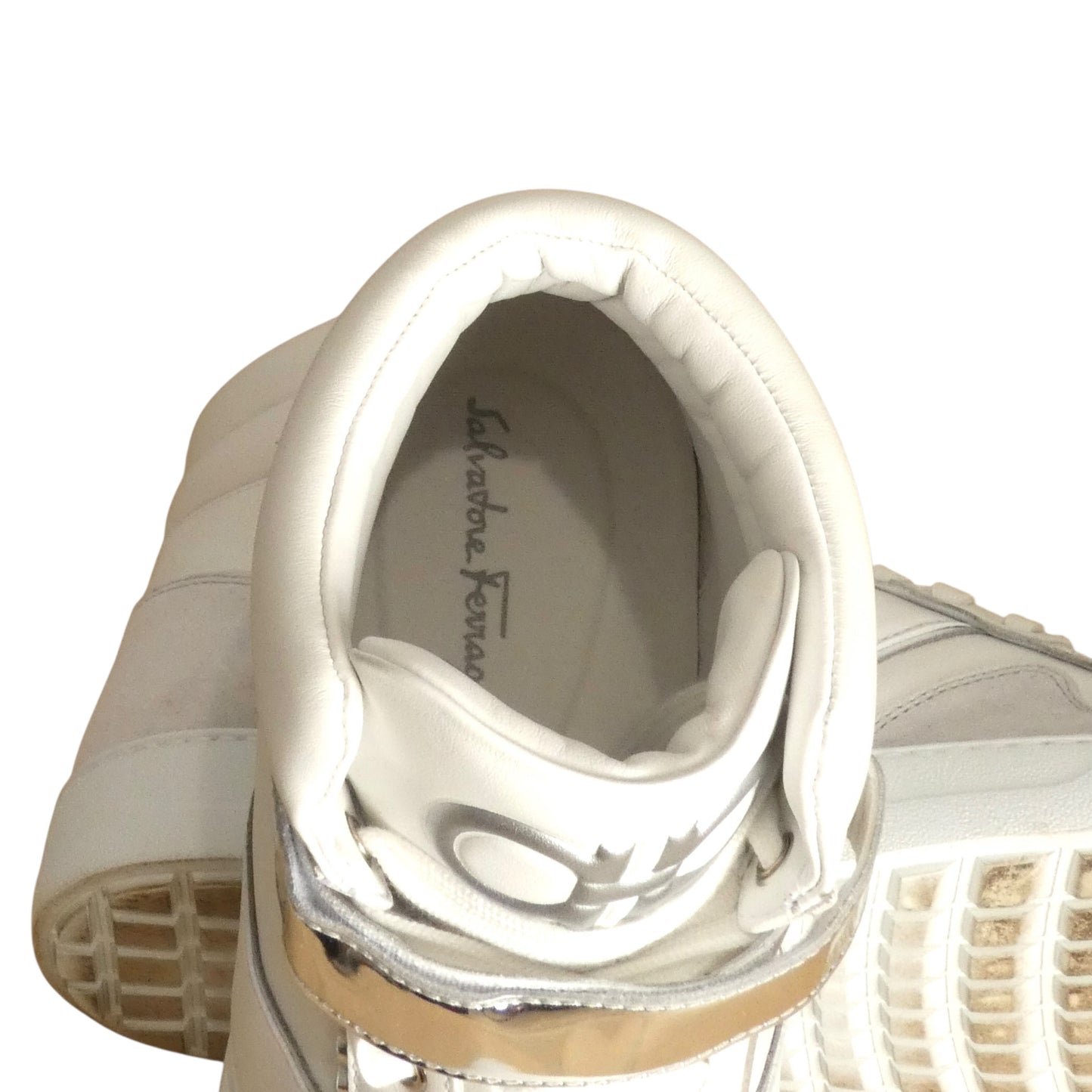NOE Leather Hi Top Sneakers, Size US 10.5