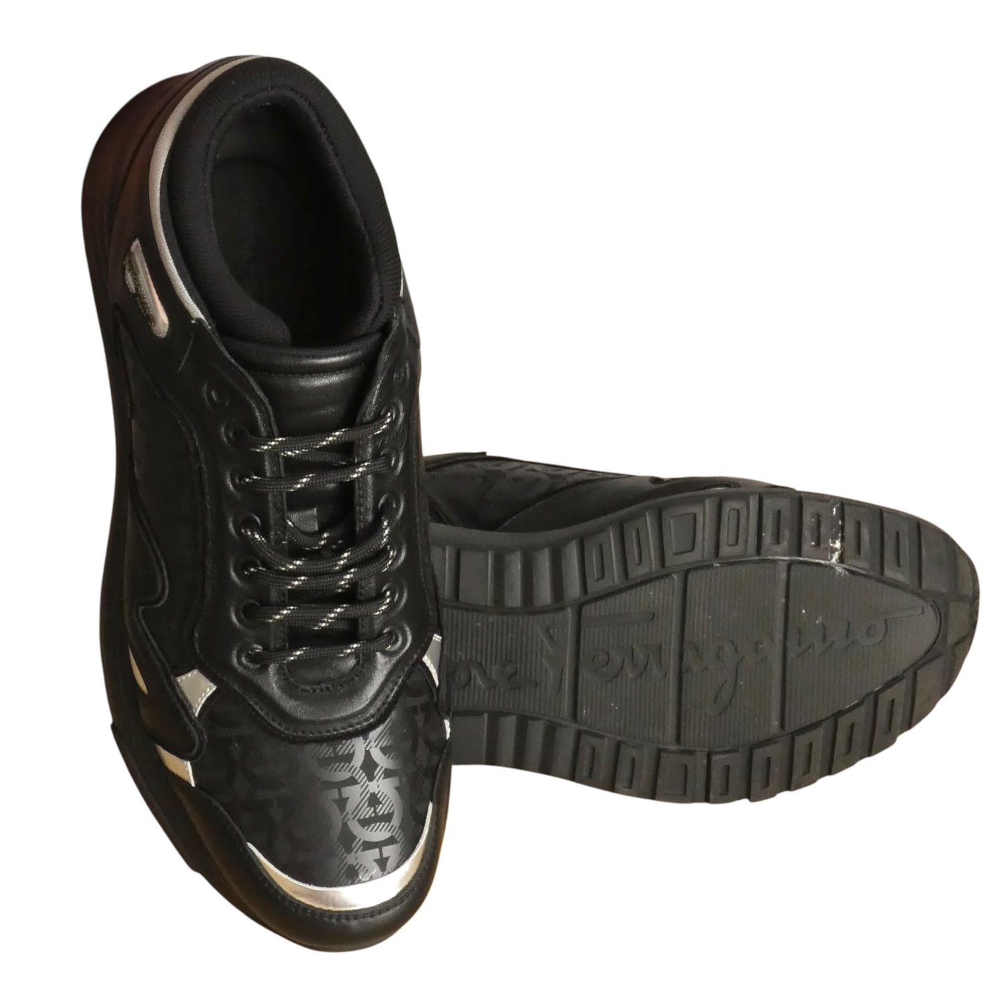 NOW Leather/Monogram Sneaker, Size 10.5
