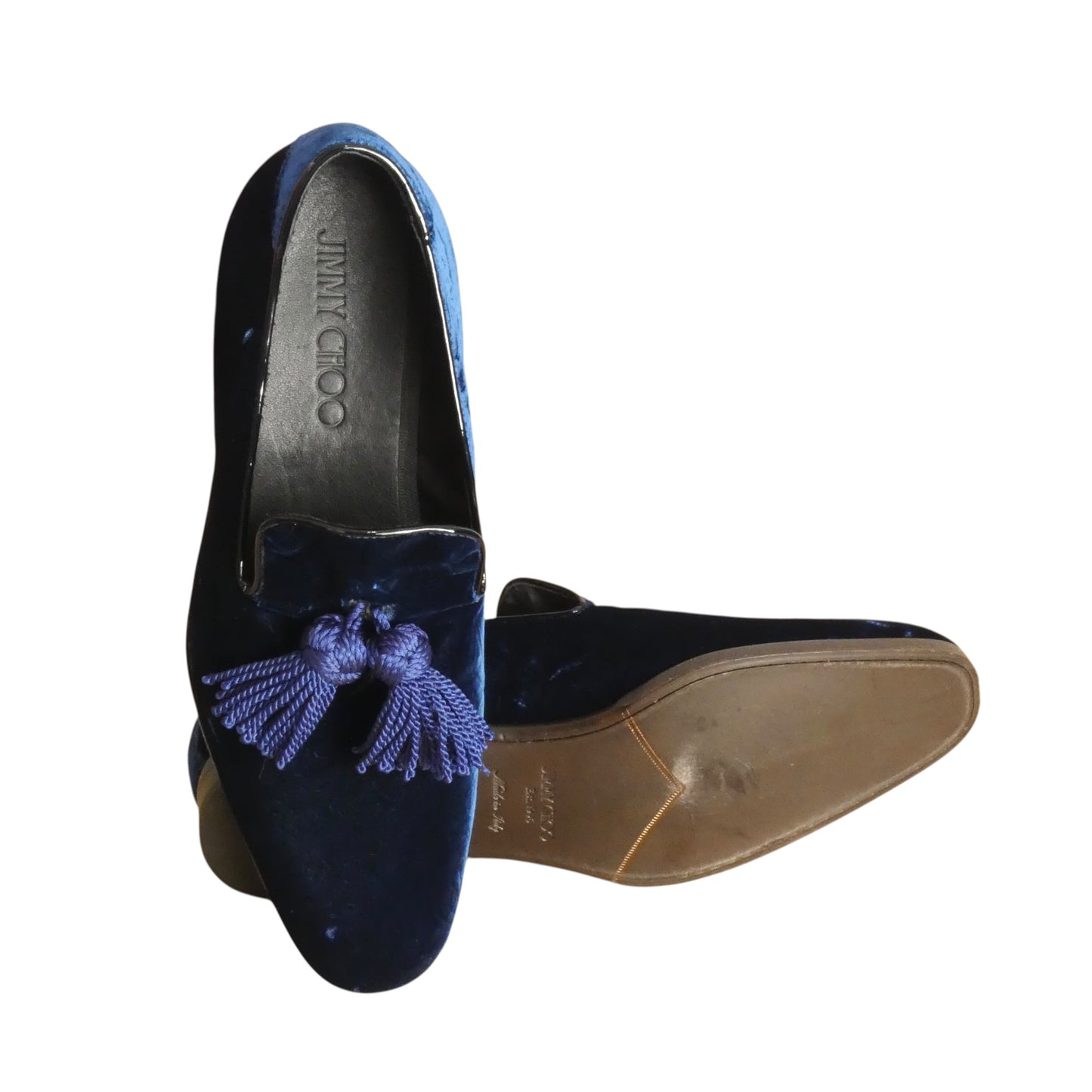 Velvet Tassel Loafers, Size 43.5