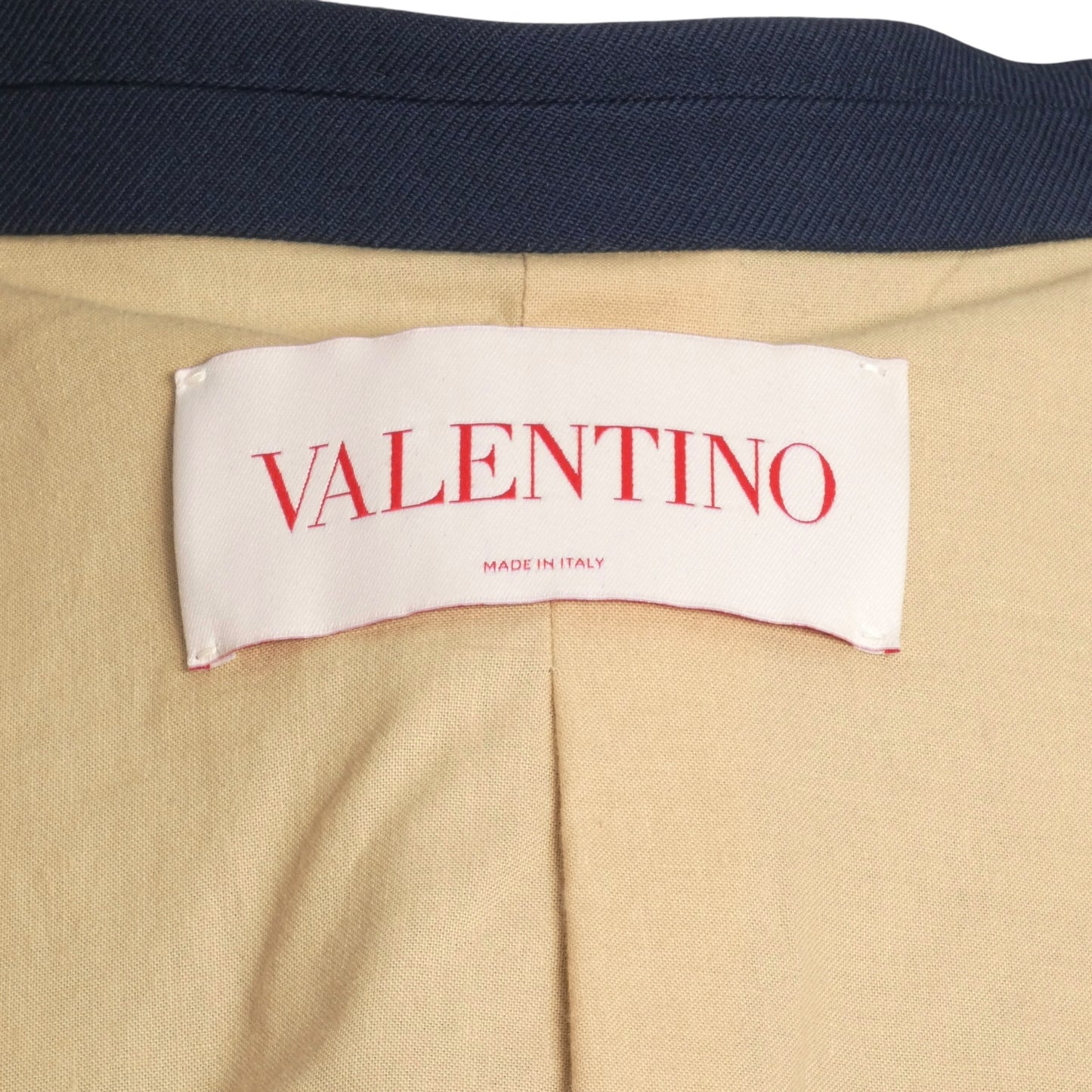 Navy Wool Gabardine Blazer, Size-XXLarge