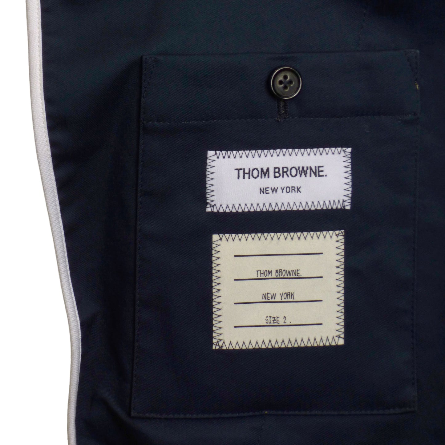 THOM BROWNE- 2021 MR. Thom Cropped Hooded Jacket, Size Medium