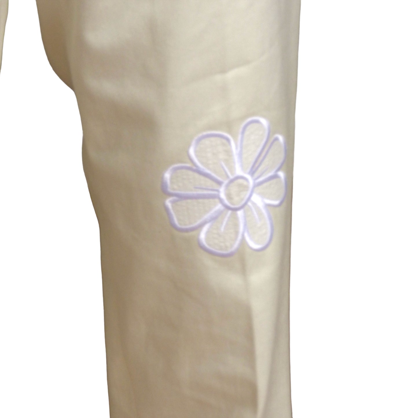 THOM BROWNE- NWT 2022  Ivory Cotton Floral Trousers, W-32