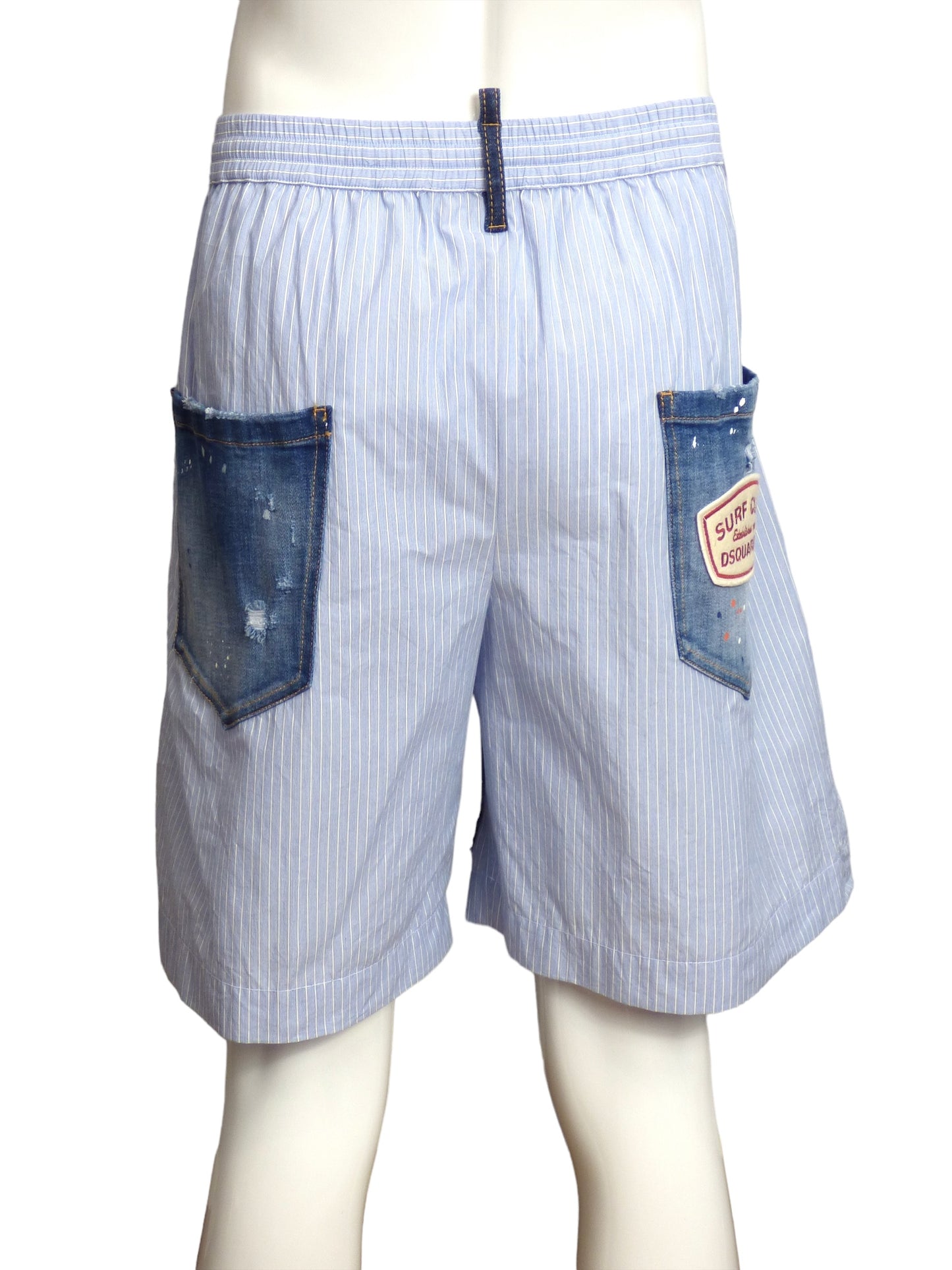 DSQUARED2- NWT Boxer Denim Front Shorts, W-38
