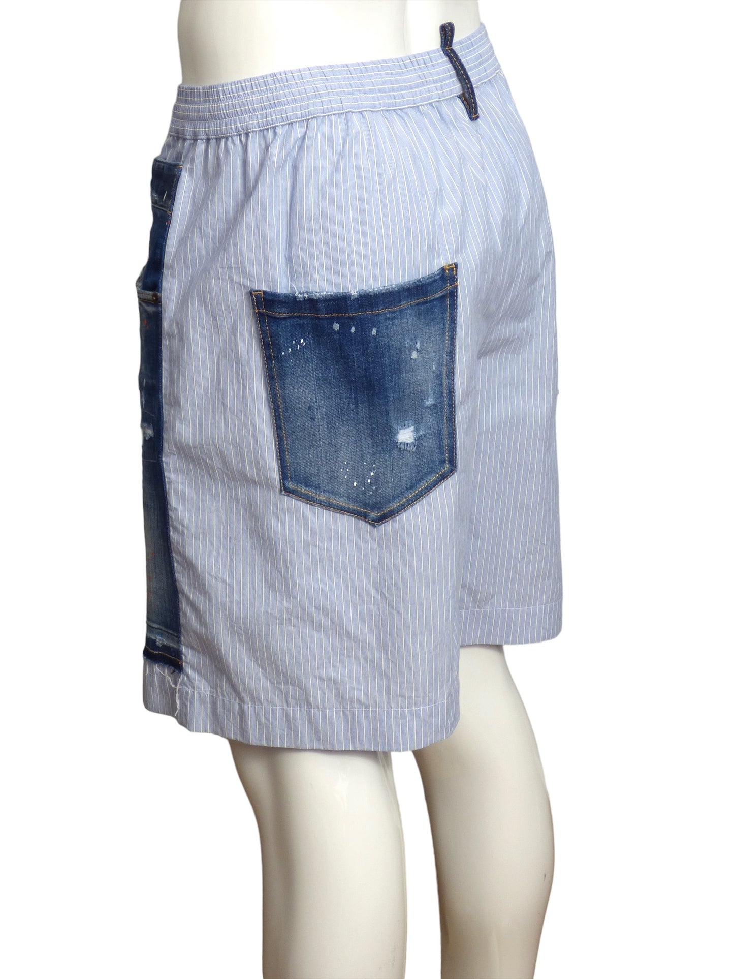 DSQUARED2- NWT Boxer Denim Front Shorts, W-38