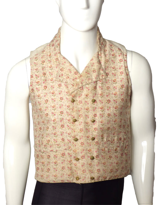 c.1820 Mens Regency Floral Wool Waistcoat