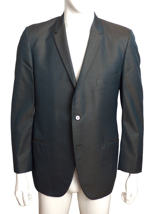 1950s Pinstripe Wool Blend Blazer, Size 44