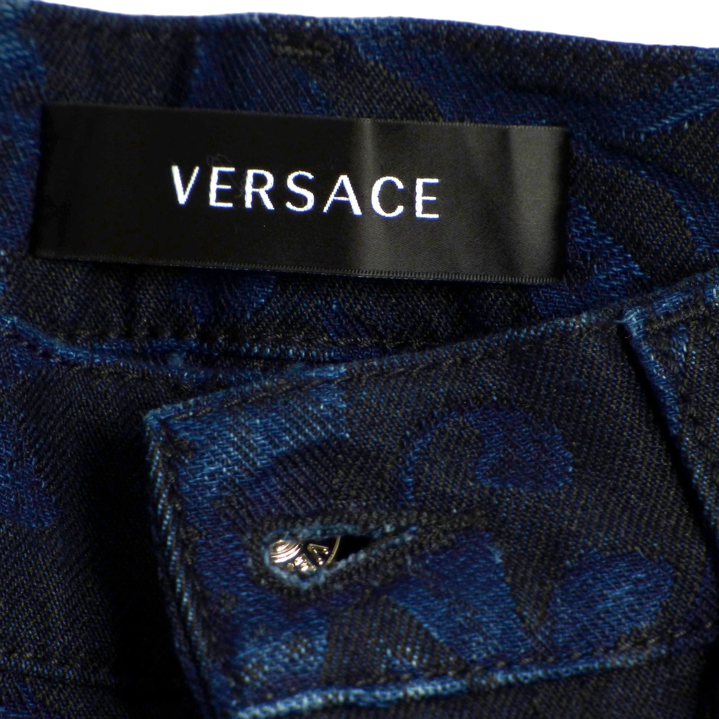 VERSACE- NWT 2022 Jacquard Denim Pants, W-32