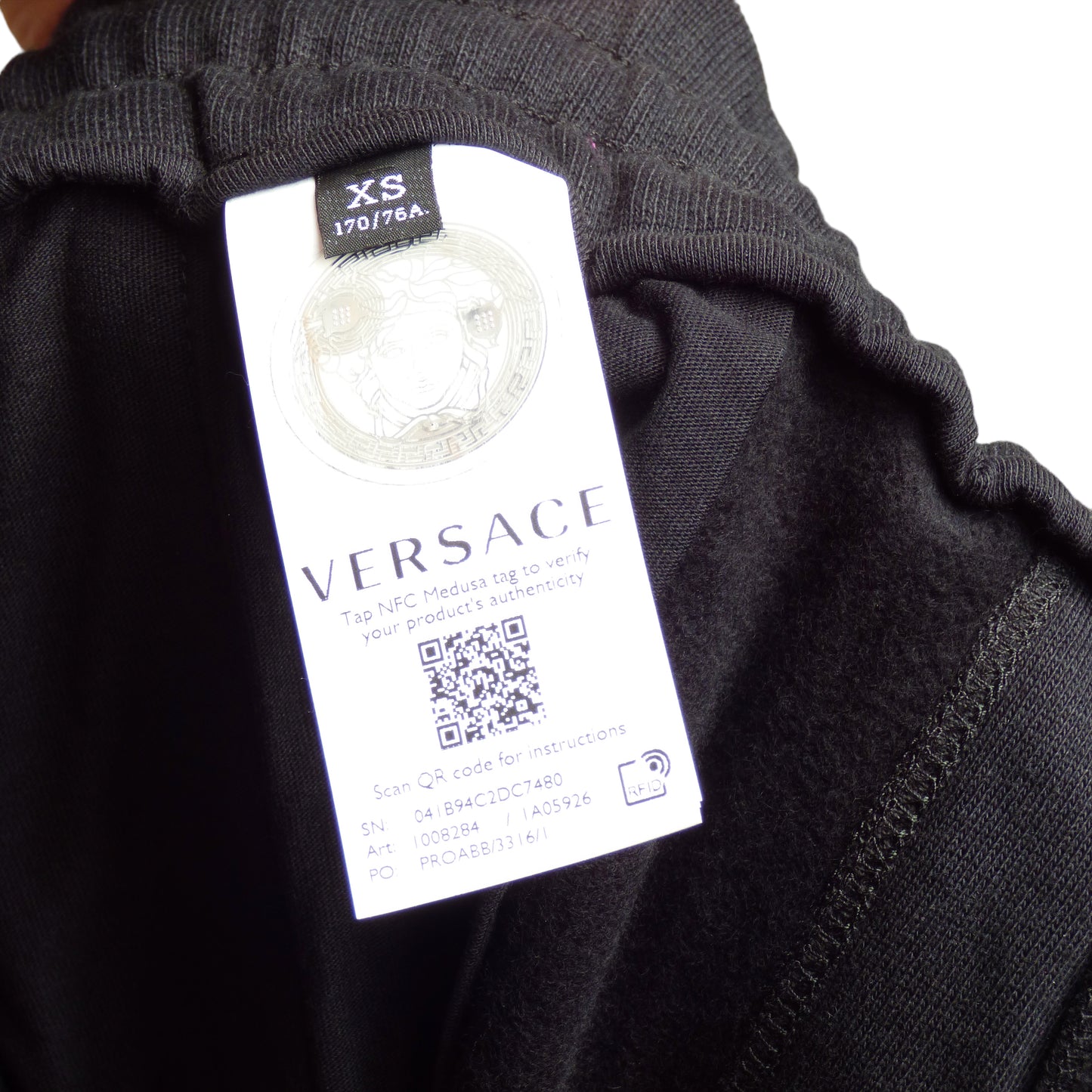 VERSACE- NWT 2023 Logo Print Sweat Shorts, Size XSmall