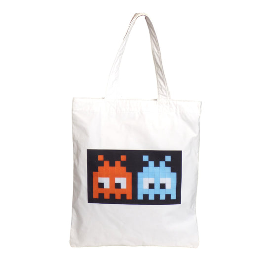 COMME DES GARCONS SHIRT x INVADERS- 2022 White Cotton Tote