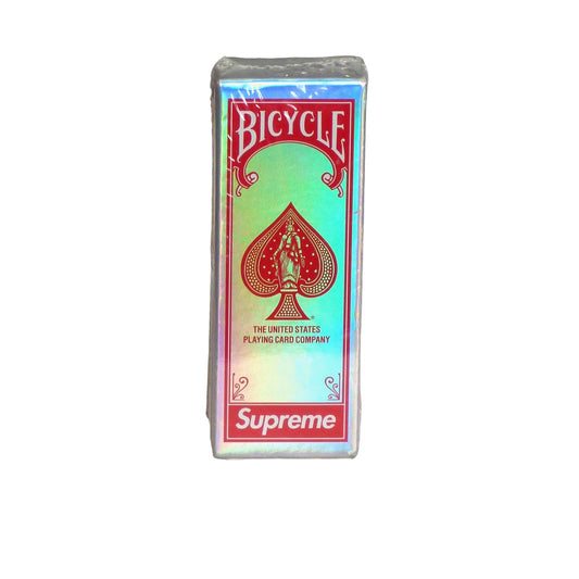 SUPREME X BICYCLE- NIB 2023 Holographic Slice Playing Cards