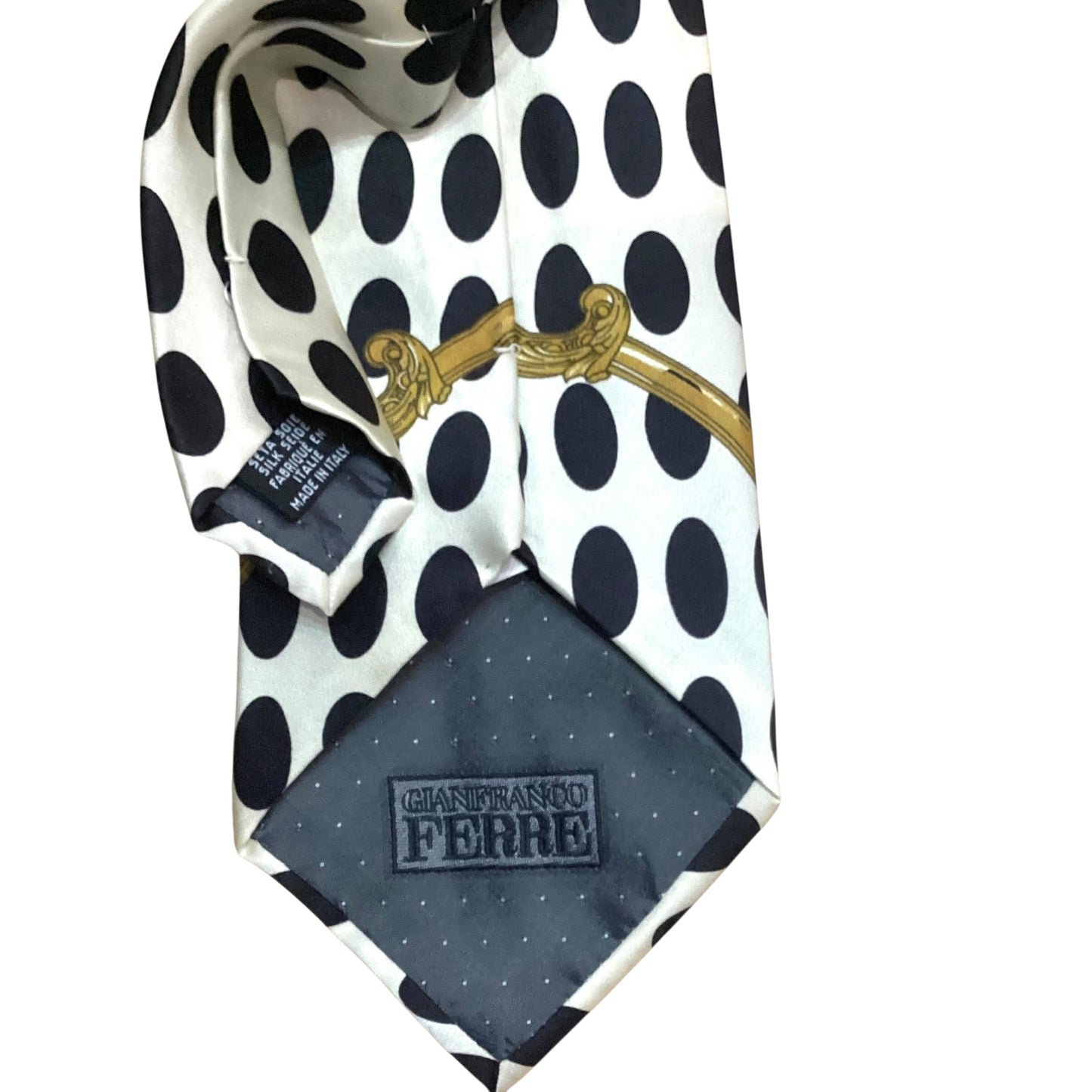 1990s Polka Dot Silk Tie