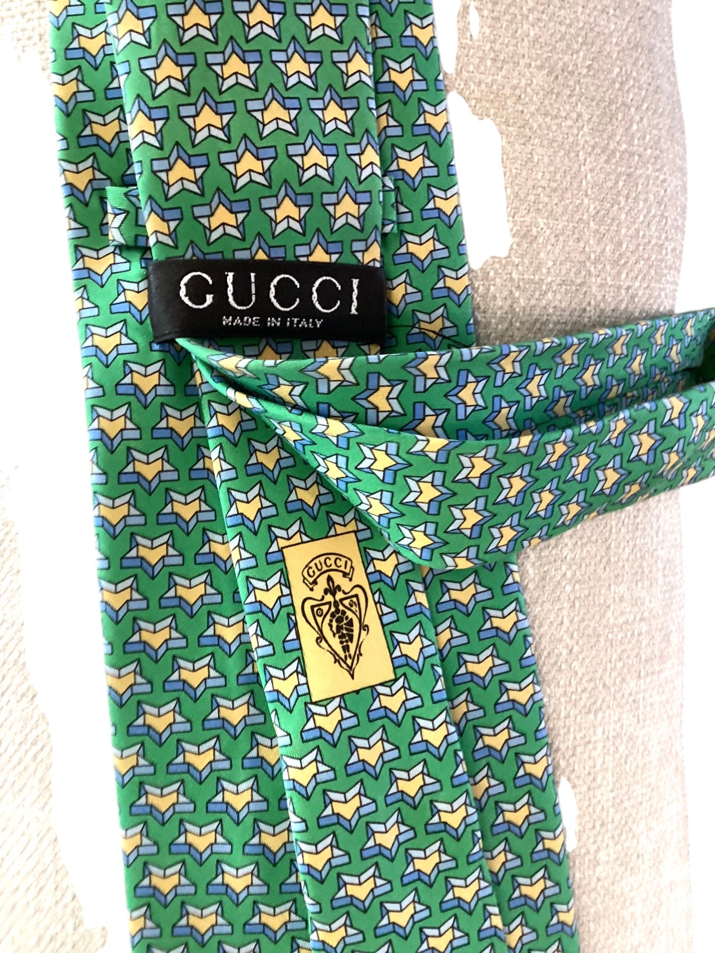 Star Print Silk Tie