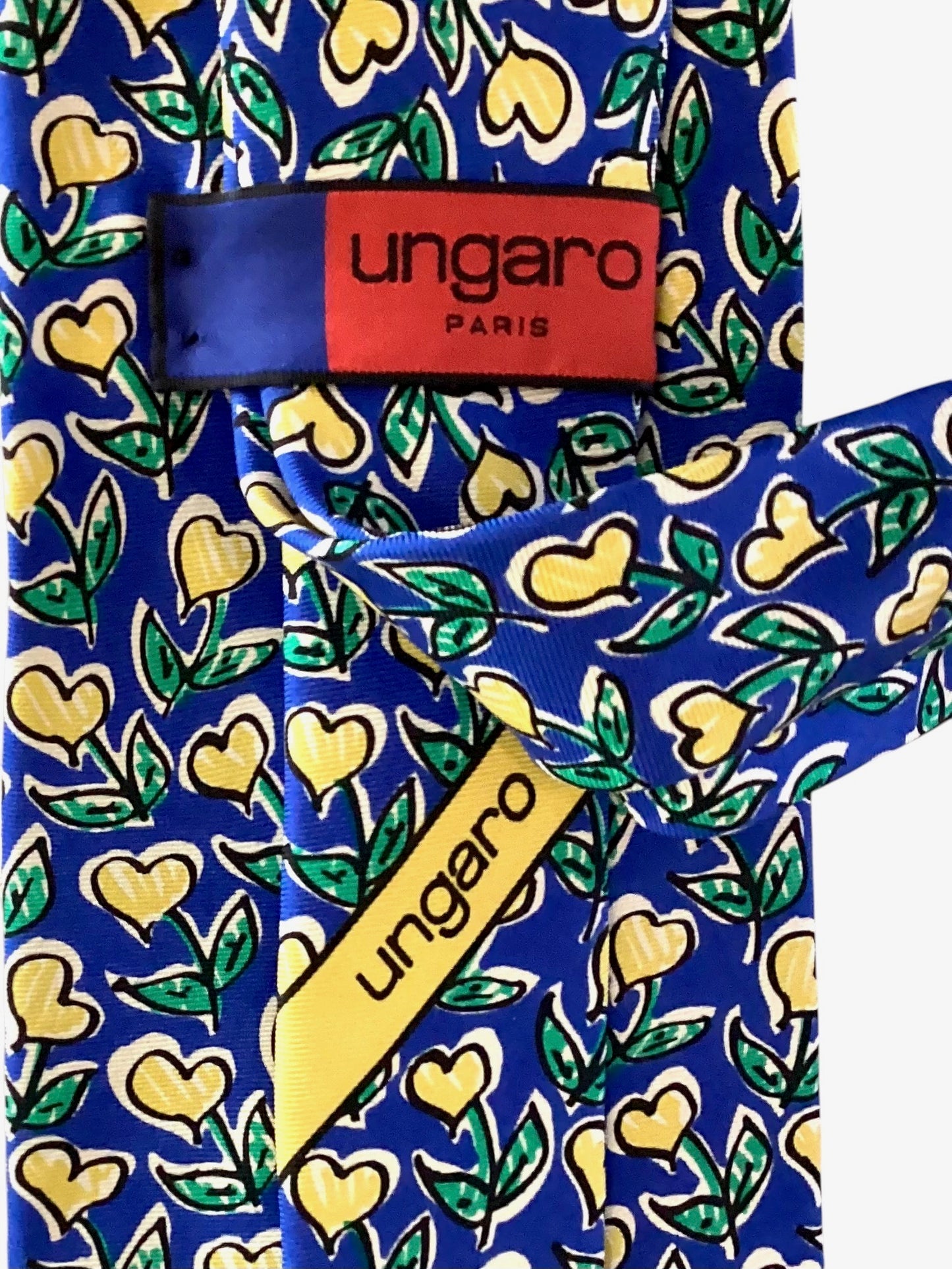 Floral Hearts Print Tie