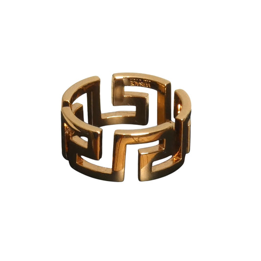 VERSACE- NIB Gold Plate Greco Band, Multiple Sizes Available