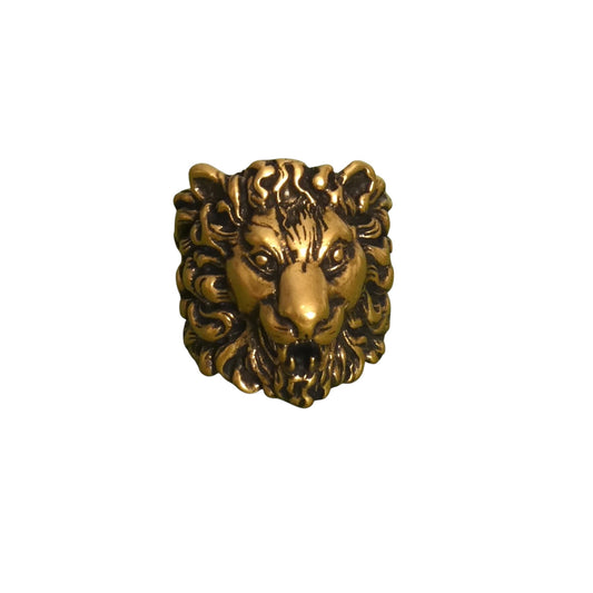 GUCCI- NWT Gold Lions Head Ring, Size 23