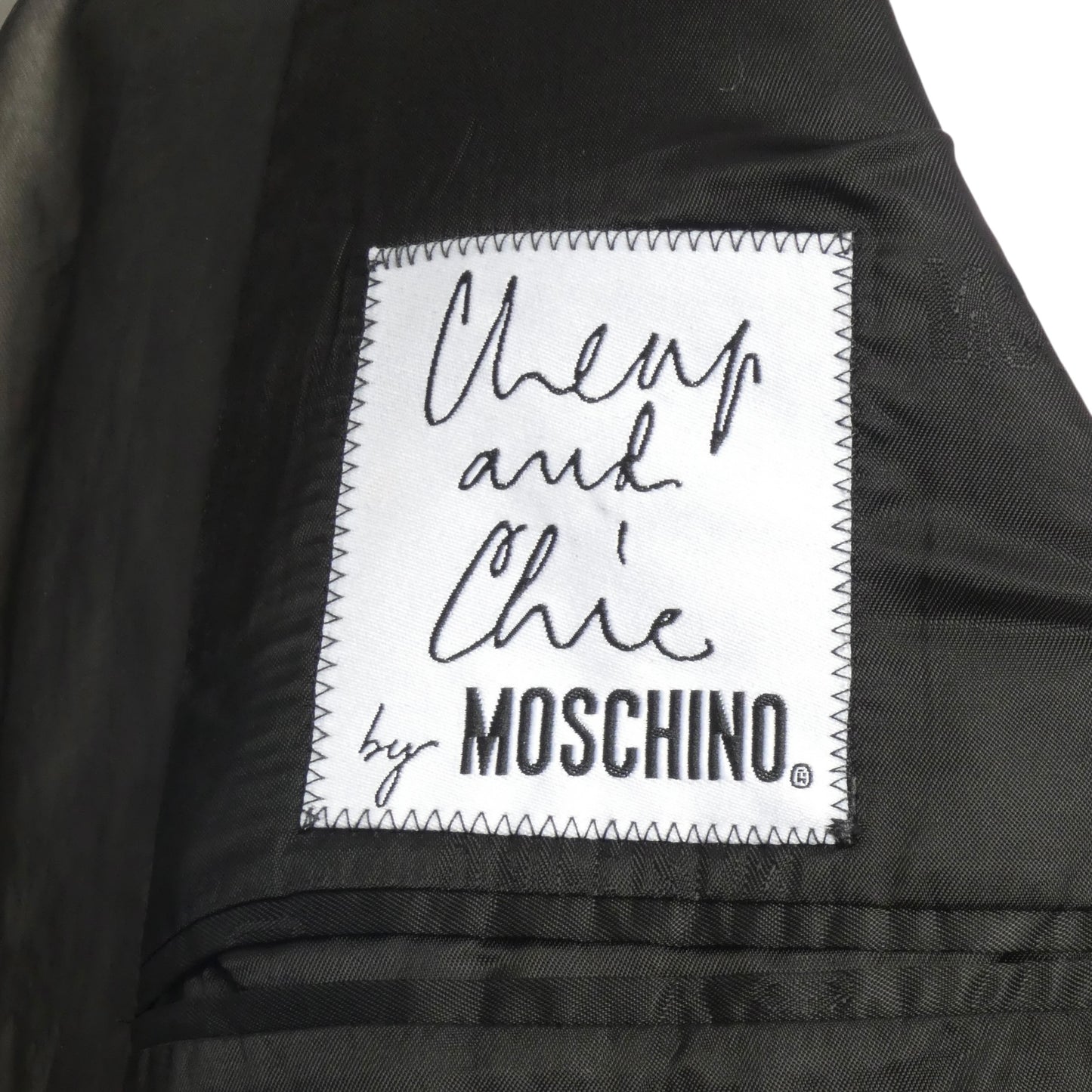 MOSCHINO CHEAP & CHIC - 1990s Organza Question Mark Blazer, Size-Medium