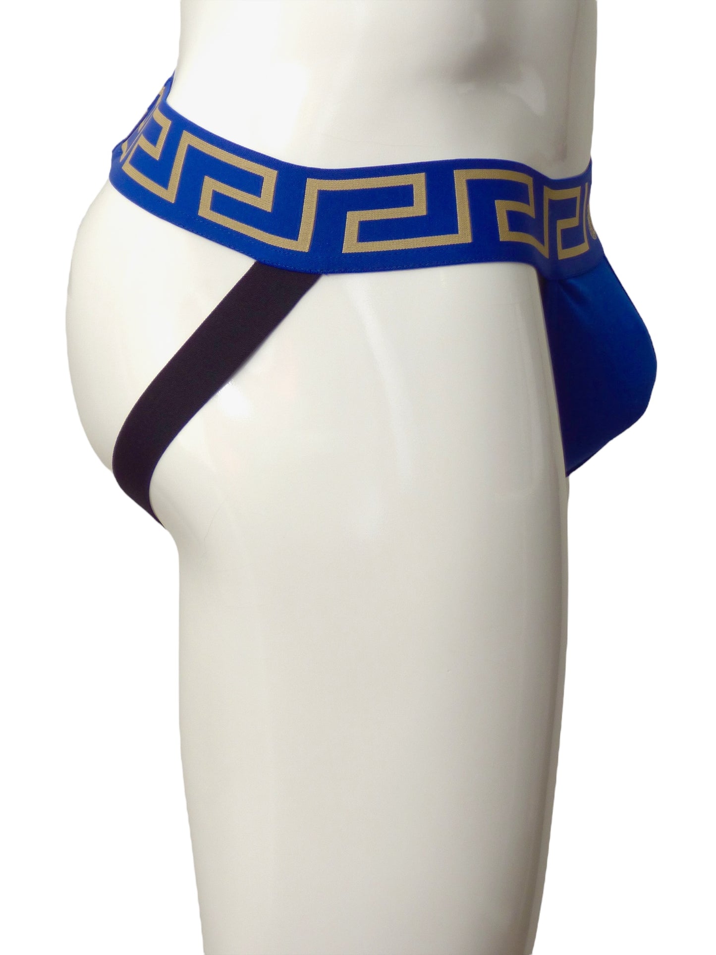 VERSACE- NIB Blue Greca Border Jock Strap, Multiple Sizes Available